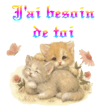 Gif animé amour besoin de toi chat